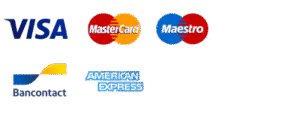 Moyens de paiement: Visa, Mastercard, Bancontact, American Express